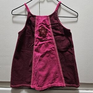 Pink and Maroon Corduroy Dress 24 mo